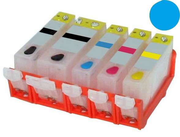 (Compatibile)Cartuccia ricaricabile vuota .per Canon CLI-526 ciano con chip autoreset