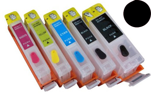 (Compatibile)Cartuccia ricaricabile vuota per .Canon PGI-520 nero con chip autoreset