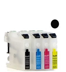 (Compatibile)Cartuccia ricaricabile vuota per Brother LC-123 nero con chip aggiornato