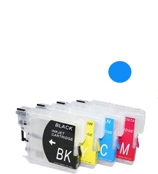 (Compatibile)Cartuccia ricaricabile vuota per Brother LC985 LC980 LC1100 ciano