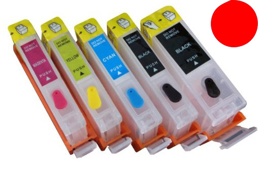 (Compatibile)Cartuccia ricaricabile vuota per .Canon CLI-521 magenta con chip autoreset