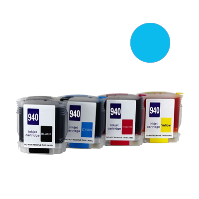 (Compatibile)Cartuccia ricaricabile vuota per HP 940 C4907AE ciano con chip autoreset