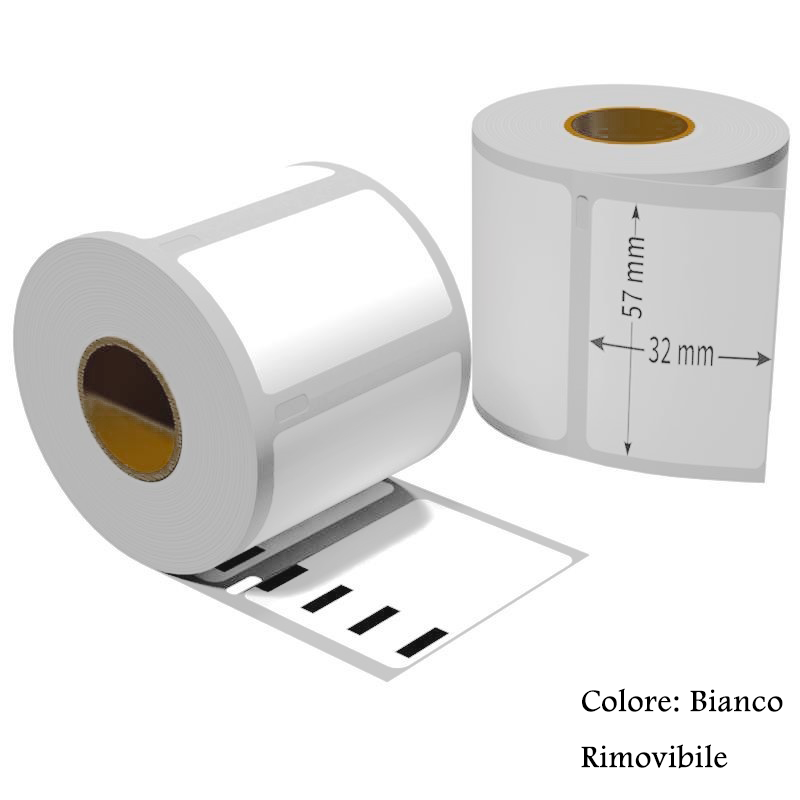 (Compatibile)Etichette adesive rimovibile per DYMO DM-11354 S0722540 57mm*32mm 1000pz