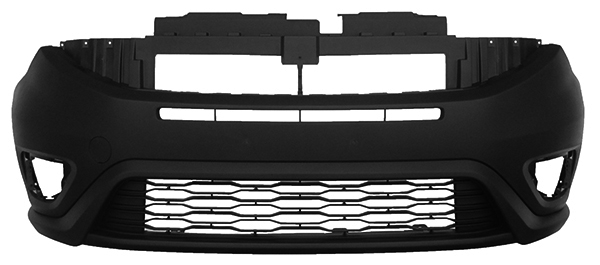 PARAURTI ANTERIORE NERO CON TAPPO GANCIO TRAINO - FIAT - Doblo 2015 - 735615285 - 735615286