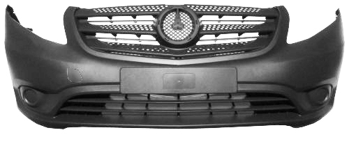 PARAURTI ANTERIORE GRIGIO CON TAPPO GANCIO TRAINO - MERCEDES - Vito 2015 - A44788504259B51