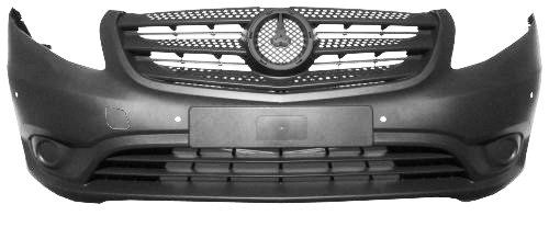 PARAURTI ANTERIORE GRIGIO PARK ASSIST (6 PORTASENSORI) CON TAPPO GANCIO TRAINO - MERCEDES - Vito 2015 - A44788505259B51