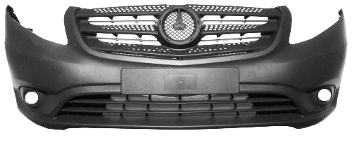 PARAURTI ANTERIORE GRIGIO CON FENDINEBBIA CON TAPPO GANCIO TRAINO 6 TRACCE SENSORI - MERCEDES - Vito 2015 - A44788596259B51