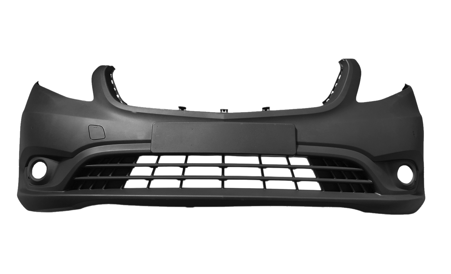PARAURTI ANTERIORE GRIGIO FOTOINCISO CON FENDINEBBIA VERSIONE FRENATA AUTOMATICA SENZA GRIGLIA CON TAPPO GANCIO TRAINO - MERCEDES - Vito 2015 - A44788584009B51