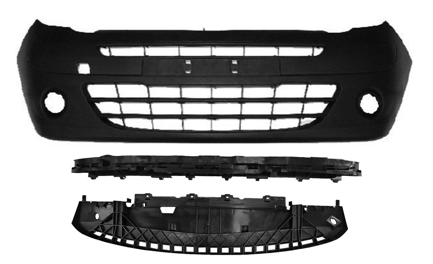 PARAURTI ANTERIORE CON FORI FENDINEBBIA CON TRAVERSA CON RIPARO MOTORE - RENAULT - Kangoo 2006 - 7701478129