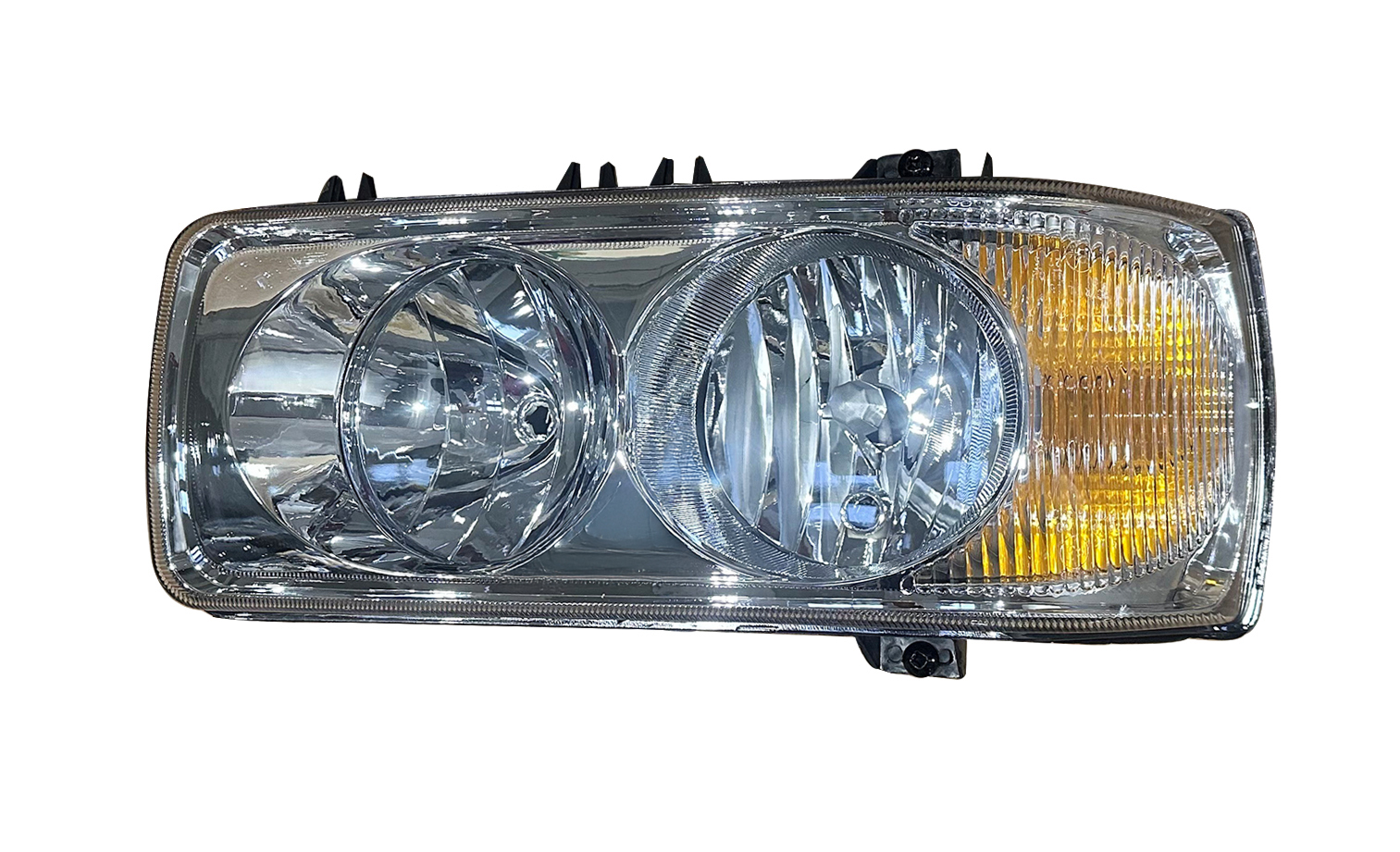 PROIETTORE SINISTRO MANUALE/ELETTRICO ALOGENO 24 V CON PORTALAMPADA - SENZA LAMPADINA (H7 - H1 - P21W - W5W) CONNETTORE ROTONDO POSTERIORE CENTRALE 5 PIN - SENZA MOTORINO ECONOMY QUALITY - DAF - XF 9