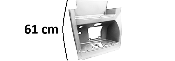 PEDANA SINISTRA CABINA LARGA ALTA SMALTO BIANCO DB9147 - MERCEDES - Actros MP4 Cabina Larga - A9606661703 - A9616661601 - 9606661703 - 9616661601