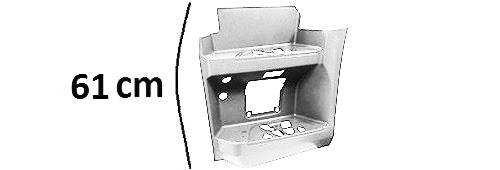 PEDANA SINISTRA CABINA STRETTA ALTA SMALTO BIANCO DB9147 - Marca - Actros MP4 Cabina Stretta - A9606662303 - A9616663201 - 9606662303 - 9616663201