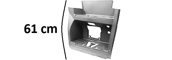 PEDANA DESTRA CON PRIMER CABINA LARGA ALTA - MERCEDES - Actros MP4 Cabina Larga - A96066619039135 - A9606661903 - A9616661801 - A961666180191