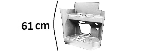 PEDANA DESTRA CABINA STRETTA ALTA SMALTO BIANCO DB9147 - MERCEDES - Actros MP5 - A9616663301 - A9616662503 - 9616663301 - 9616662503