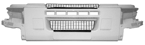 PARAURTI ANTERIORE CON SMALTO BIANCO COMPLETO DI KIT TAPPI E GRIGLIE - RENAULT - Nuovo Premium - 7420928994 - 7482677299