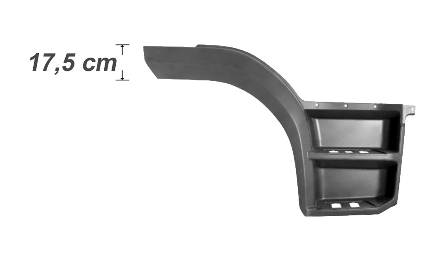 PEDANA PARAFANGO DESTRA ALETTA H17,5cm - MERCEDES - Atego Euro 6 - 96766609017277