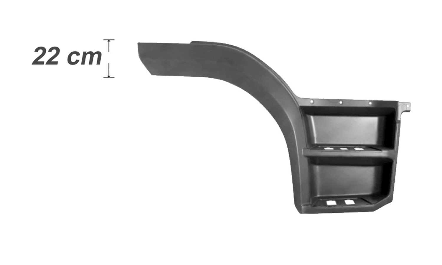 PEDANA PARAFANGO DESTRO ALETTA H22cm - MERCEDES - Atego Euro 6 - A96766601017277 - 96766601017277