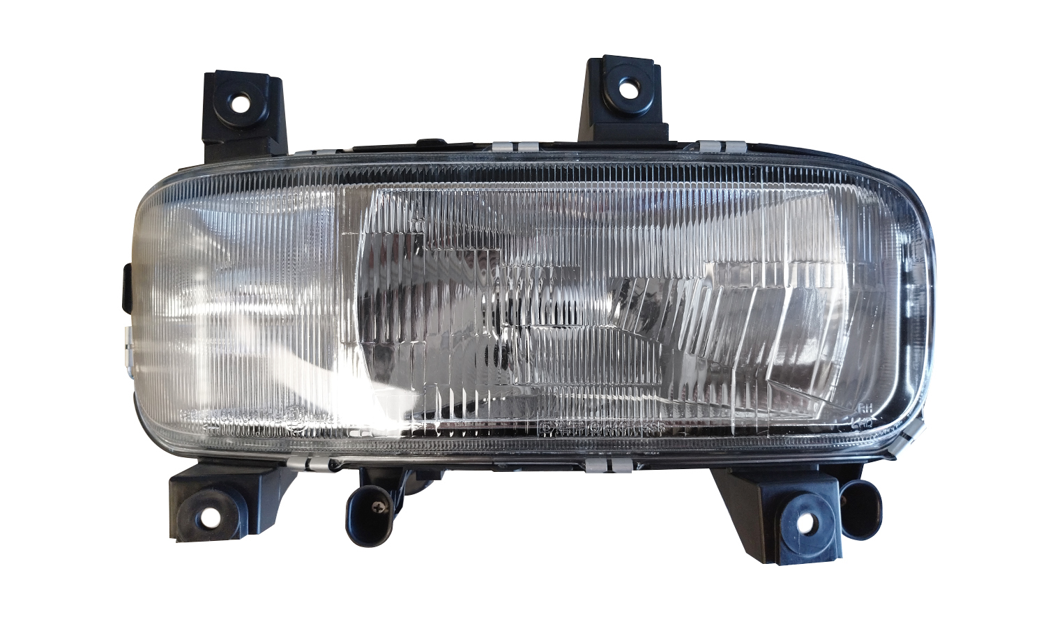 PROIETTORE DESTRO MANUALE/ELETTRICO ALOGENO 24V CON PORTA LAMPADA SENZA LAMPADINA (H4 - W5W) CONNETTORE ROTONDO POSTERIORE CENTRALE SINISTRO 7 PIN - SENZA MOTORINO - MERCEDES - Atego 1a° serie - 7123
