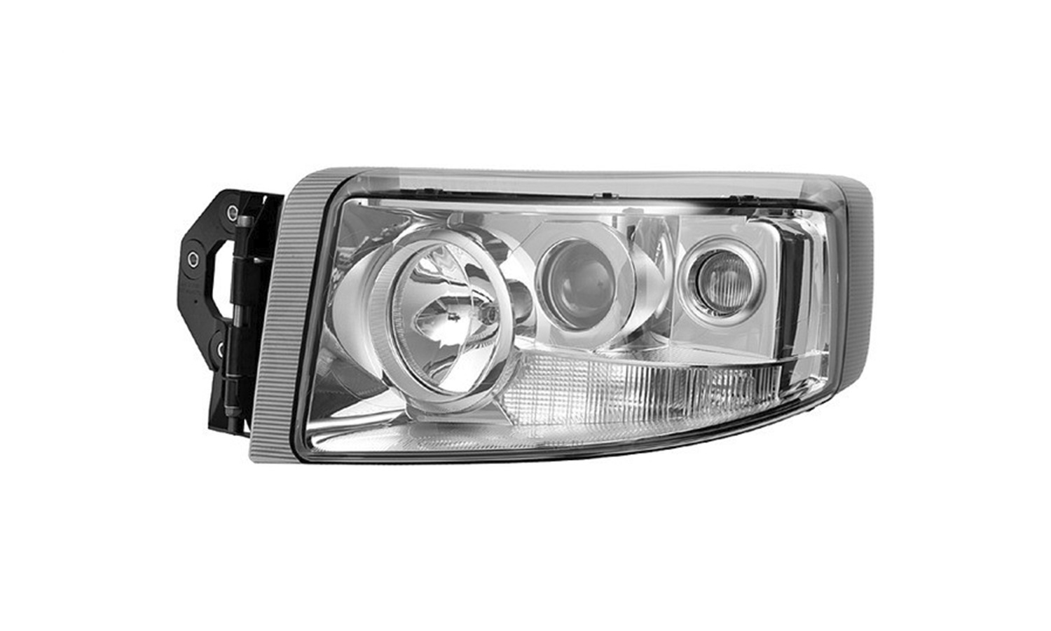 PROIETTORE SINISTRO MANUALE CROMATO (24V-H1-H3- H7-PY21W-W5W) - RENAULT - Nuovo Premium - 5010578452