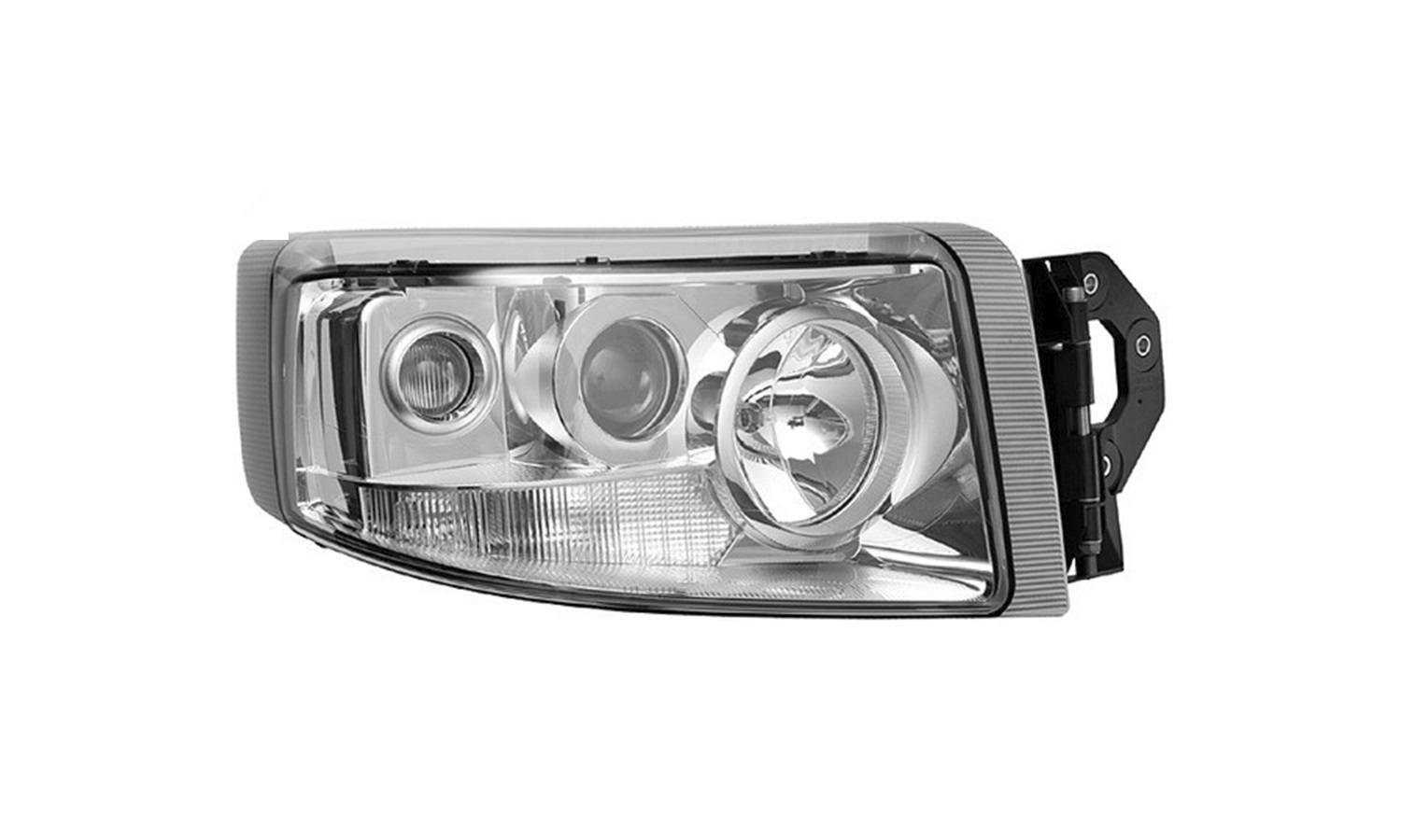 PROIETTORE DESTRO MANUALE CROMATO (24V-H1-H3- H7-PY21W-W5W) - RENAULT - Nuovo Premium - 5010578476