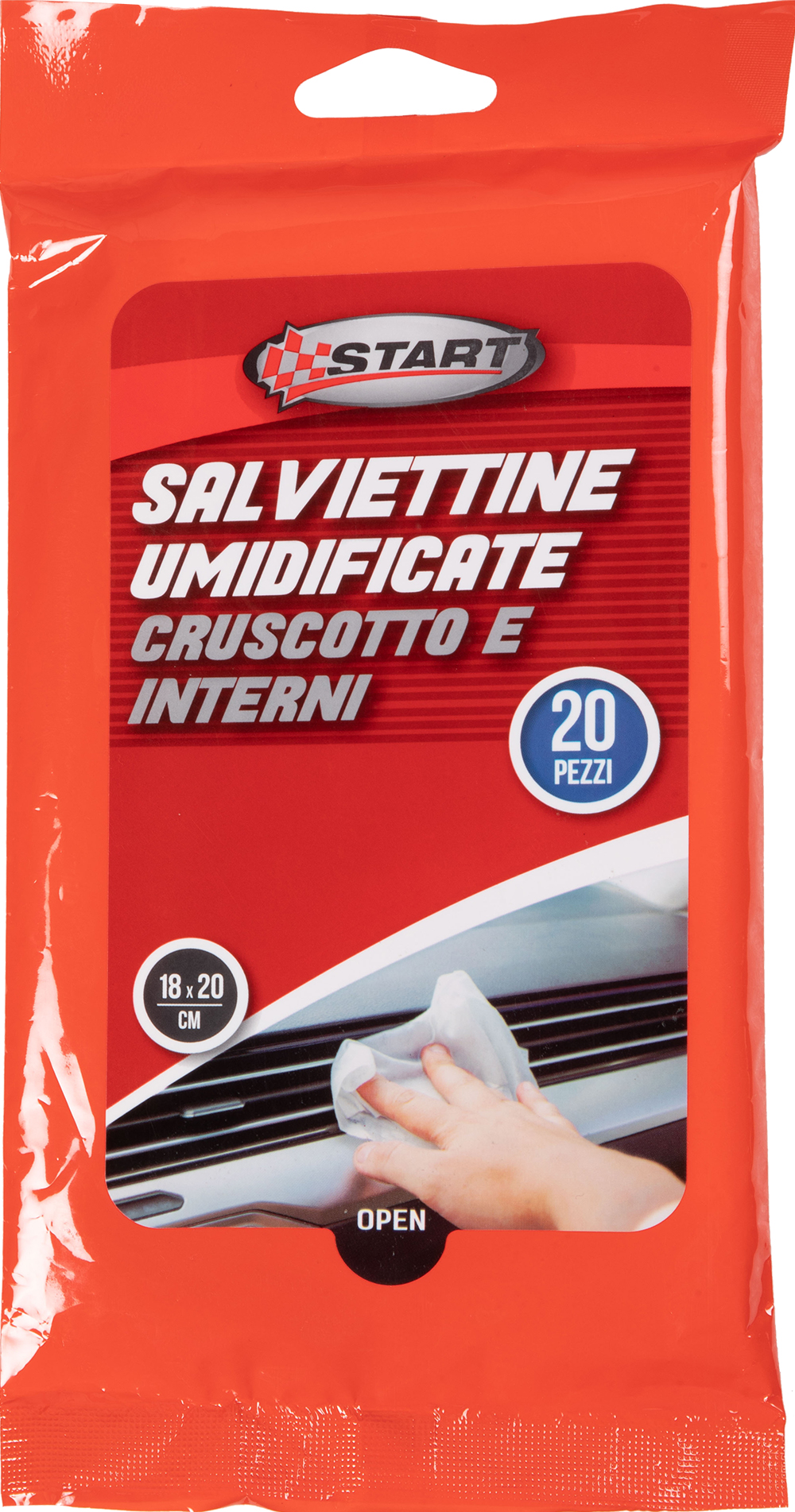 Salviette Umidificante per cruscotto ed interni 18cm x 20cm