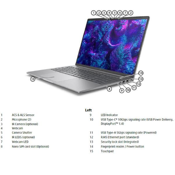 HP ZB8G1I16 U7 255H 16 16GB/512 - Image 6
