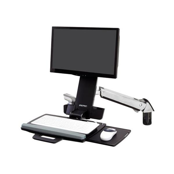 Ergotron Styleview Sit-Stand Combo Arm 61 cm [24] Parete Alluminio (SV SIT STAND COMBO ARM - POLISHED)