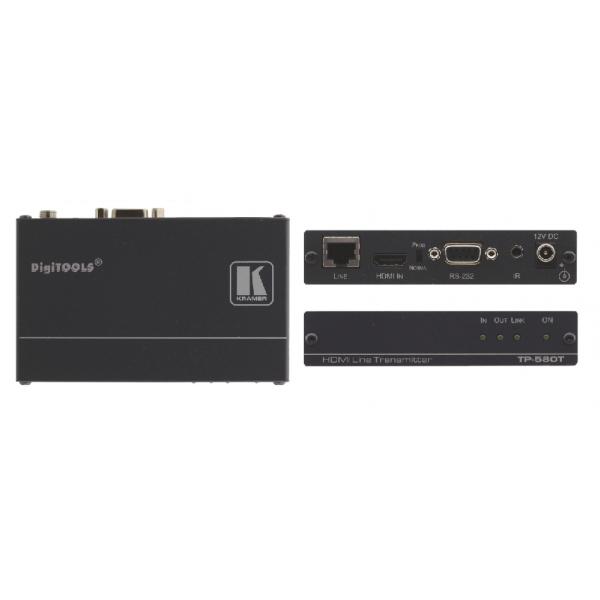Kramer Electronics TP-580T convertitore video 1920 x 1080 Pixel (TP-580T - HDMI Bidirectional RS&minus;232 & IR over HDBaseT Twisted Pair Transmitter)