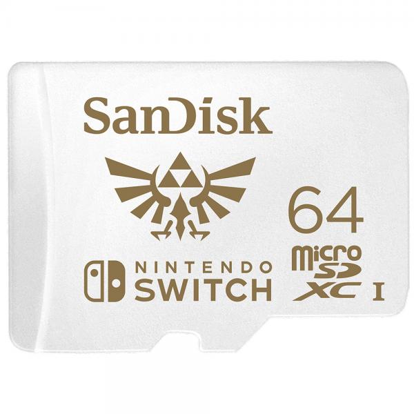 SanDisk SDSQXAT-064G-GNCZN memoria flash 64 GB MicroSDXC (NINT. SWITCHMICO SDXC/128GB,MicroSDXC UHS-I card for NintendoSwitch, 64 GB, 100/60MB/s, U3, 15x11x1 mm)