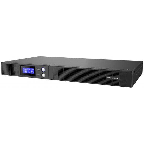 PowerWalker VI 750 R1U gruppo di continuità [UPS] A linea interattiva 0,75 kVA 450 W 4 presa[e] AC (VI 750 R1U - UPS 750VA/450W Line Interactiv - Silent, 1U slim, HID driver, Pure Sine Wave - Warrant