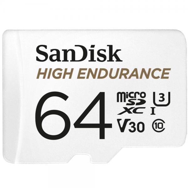 SanDisk High Endurance 64 GB MicroSDXC UHS-I Classe 10 (High Endurance 64 Gb - Microsdxc Uhs-I Class 10 - Warranty: 12M)