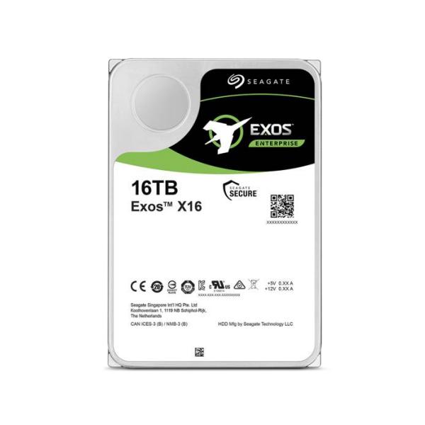 Seagate Exos X16 disco rigido interno 16 TB 7200 Giri/min 256 MB 3.5 Serial ATA III (EXOS X16 16TB SATA4 7200RPM - **New Retail** - HELIUM 512E/4KN - Warranty: 60M)