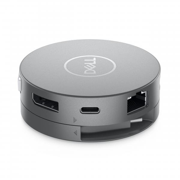 DELL Adattatore da viaggio USB-C 7-in-1 Pro - DA310 (Mobile Adapter DA310 - - Docking station DA310, Wired, - USB 3.2 Gen 2 [3.1 Gen 2] Type-C, 10,100,1000 Mbit/s, Silver, 3840 x 2160 - Warranty: 12M