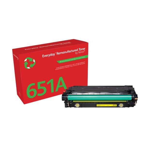 Toner rigenerato Everyday™ di Xerox Giallo compatibile con HP 651A 650A 307A [CE342A/CE272A/CE742A], Capacità standard (Everyday - gul - tonerpatron [alternat)