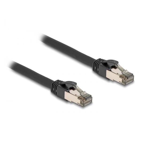 DeLOCK Cavo di rete RJ45 Cat.6A U/FTP ultra-flessibile con rivestimento interno in metallo 3 m nero (Delock patchkabel - 3 m - sort)