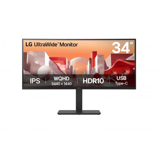LG 34BA75QE-B Monitor PC 86,4 cm [34] 3440 x 1440 Pixel Wide Quad HD LCD Nero (LG UltraWide 34BA75QE-B - Monitor a LED - curvato - 34 - 3440 x 1440 WQHD @ 60 Hz - IPS - 300 cd/m? - HDR10 - 5 ms - 2xH