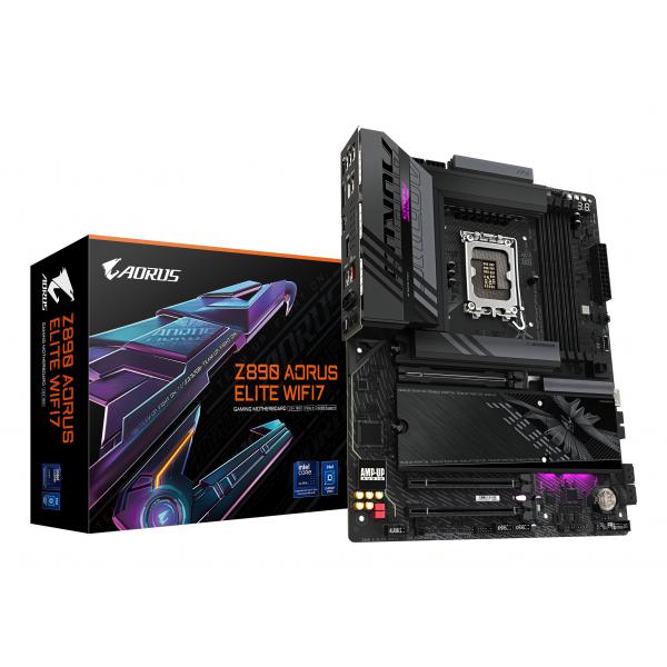 GIGABYTE Z890 AORUS ELITE WIFI7 Scheda Madre - Supporta CPU Intel Core Ultra [Serie 2], VRM a 16+1+2 fasi, fino a 8800MHz DDR5 [OC], 1xPCIe 5.0 + 3xPCIe 4.0, Wi-Fi 7, LAN 2.5GbE, Thunderbolt 4 (Gigab