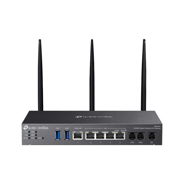 TP-Link Omada AX3000 router wireless Gigabit Ethernet Dual-band [2.4 GHz/5 GHz] Nero (TP-Link Omada DR3650V AX3000 Wi-Fi 6 Gigabit Desktop VDSL Gateway Modem Router)