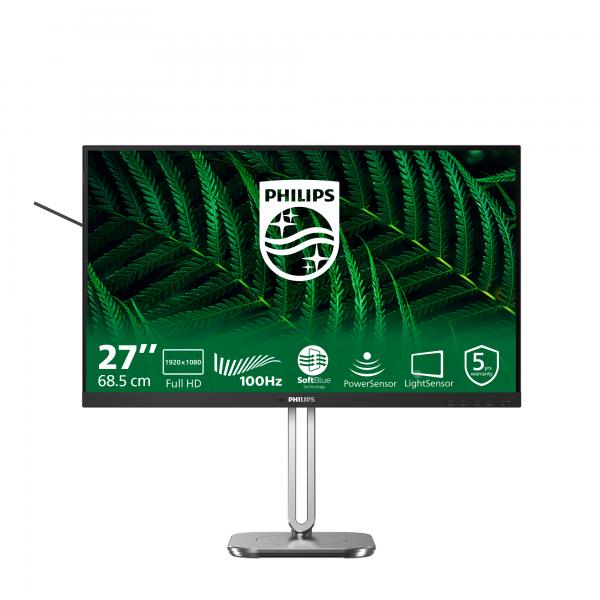 Philips Serie 5000 27B2G5200/00 Monitor PC 68,6 cm [27] 1920 x 1080 Pixel Full HD LCD Antracite (27IN WLED IPS 1920X1080 16:9 - 4MS 1000:1 HDMI/DP/USB-C)