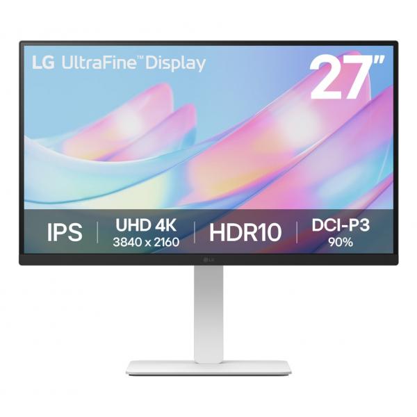 LG 27US550-W.AEK Monitor PC 68,6 cm [27] 3840 x 2160 Pixel 4K Ultra HD LCD Bianco (27IN IPS 3840X2160 16:9 5MS - 1000:1 HDMI)