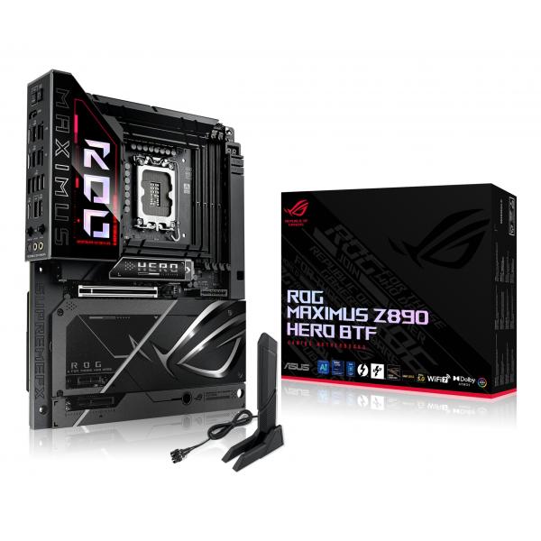 ASUS ROG MAXIMUS Z890 HERO BTF Intel Z890 LGA 1851 [Socket V1] ATX (ASUS ROG MAXIMUS Z890 HERO BTF - Motherboard - ATX - LGA1851 Socket - Z890 Chipset - USB4, USB 3.2 Gen 1, USB-C 3.2 Gen2, USB 3.2 G