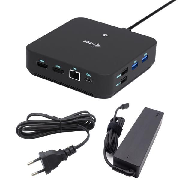 i-tec USB-C DP Dual HDMI Docking Station with Power Delivery 100 W + Universal Charger 100W (I-TEC USB-C 1XDP 2X HDMI DOCK - PD 100W + I-TEC CHARGER 100W)