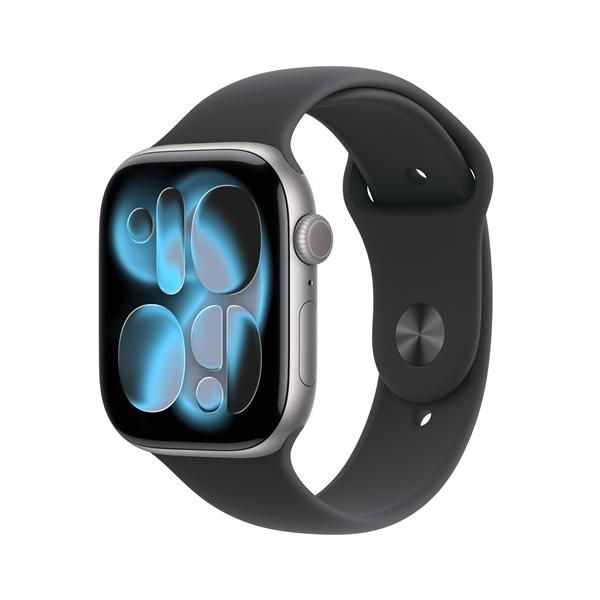 Apple Watch Series 11 GPS 46mm Cassa Alluminio Grigio Siderale con Sport Band Nero - M/L (Apple Watch 11 46 SG Al Bk Sb Ml GPS)