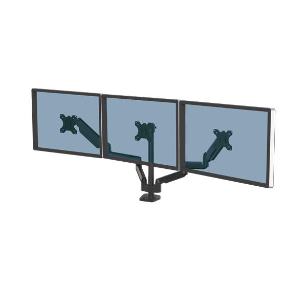 Fellowes Platinum Series 8042601 Supporti a parete per TV 76,2 cm [30] Nero (Fellowes 8042601 Platinum Series Triple Monitor Arm)