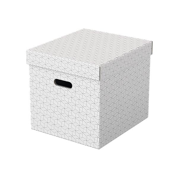 Esselte 628288 scatola per la conservazione di documenti Cartoncino Bianco (Esselte Cube - gaveboks - 36.5 cm x 32)
