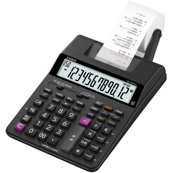 Casio HR-150RCE calcolatrice Desktop Calcolatrice con stampa Nero (Casio HR-150RCE 2 Colour Print Calculator)