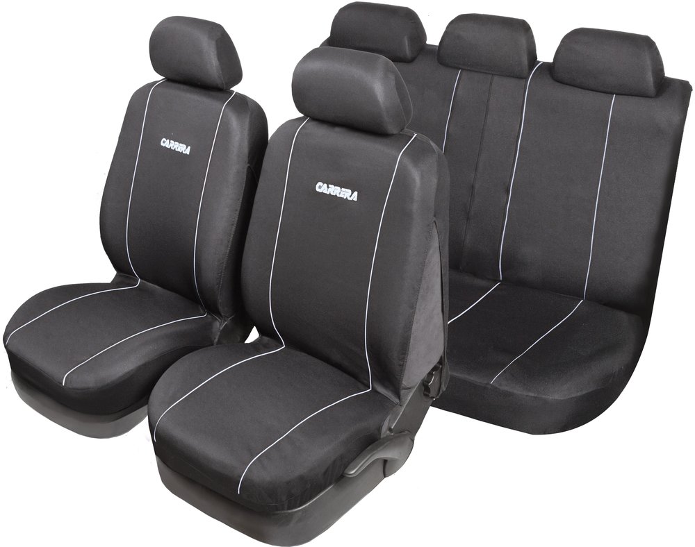 Set Completo Coprisedili Carrera Universale nero-grigio