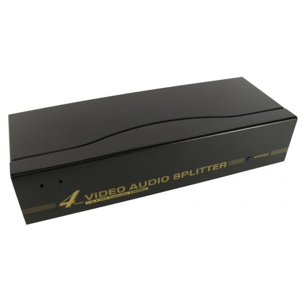 Cables Direct 4xVGA 3.5mm 450MHz VGA (4 Port SVGA Splitter with Audio [450 MHz])