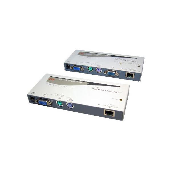 Cables Direct KVM-VGACAT5 switch per keyboard-video-mouse [kvm] Bianco (KVM Extender Over Cat5e - SVGA & PS/2)
