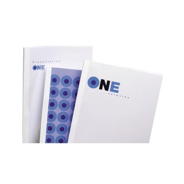 GBC Copertine per rilegatura termica Standard 20 mm bianche [50] (GBC IB370090 A4 Standard Thermal Binding Covers Pack of 50)